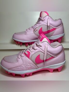 Jordan Stadium 90 Low Baseball Cleats Mens Sz 8 Hot Pink Drip Diamond preowned